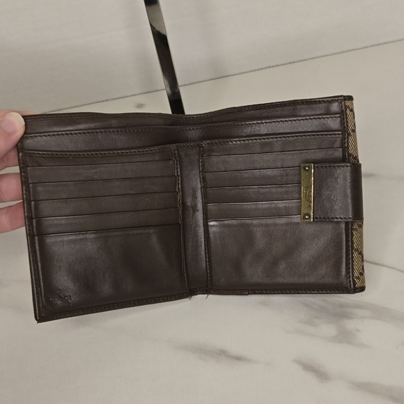 Gucci GG Monogram Brown Canvas Compact Wallet - Picture 8 of 14